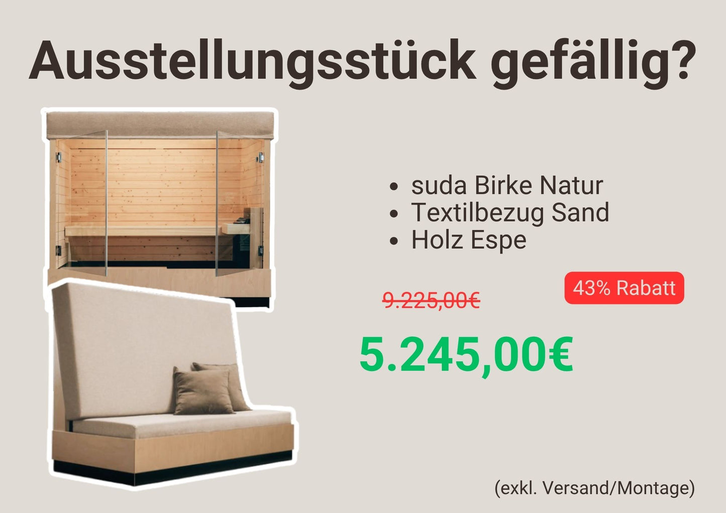 suda Ausstellungsstück Birke Natur