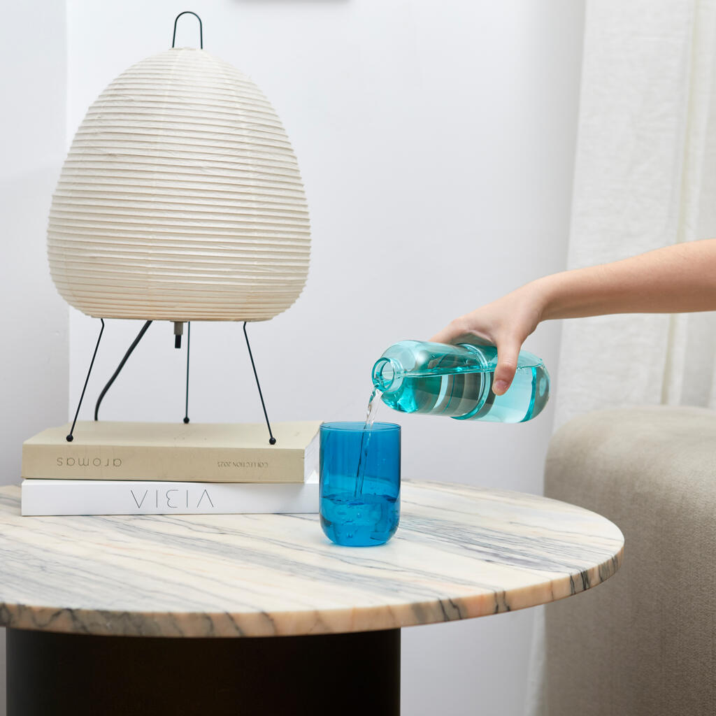 Flasche & Glas Water Pill (Blau)