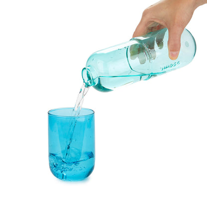 Flasche & Glas Water Pill (Blau)